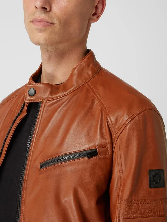 Coupon ? Strellson Lederjacke Aus Lammleder Modell 'Bexley' - Wattiert - Orange ? 3 Coupon ? Strellson Lederjacke Aus Lammleder Modell 'Bexley' - Wattiert - Orange ? – Bild 3