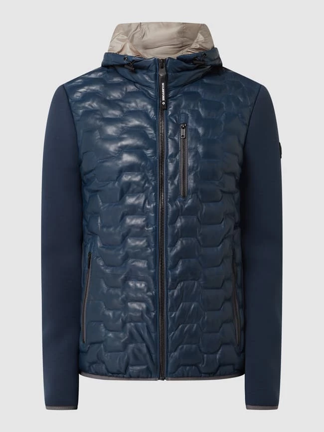 Auslauf ? Milestone Lederjacke Mit Abnehmbarer Kapuze Modell 'Darwin' - Royalblau ? 2 Auslauf ? Milestone Lederjacke Mit Abnehmbarer Kapuze Modell 'Darwin' - Royalblau ? – Bild 2