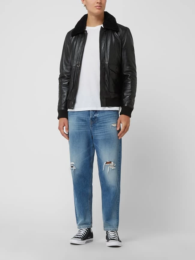 Billig ? BULL & BERRY Regular Fit Lederblouson Aus Lammnappa Modell 'Benjamin' - Schwarz ? 1 Billig ? BULL & BERRY Regular Fit Lederblouson Aus Lammnappa Modell 'Benjamin' - Schwarz ?