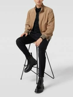 Beste Bewertungen von ? BOSS Lederjacke Mit Eingrifftaschen Modell 'Mika' - Beige ?