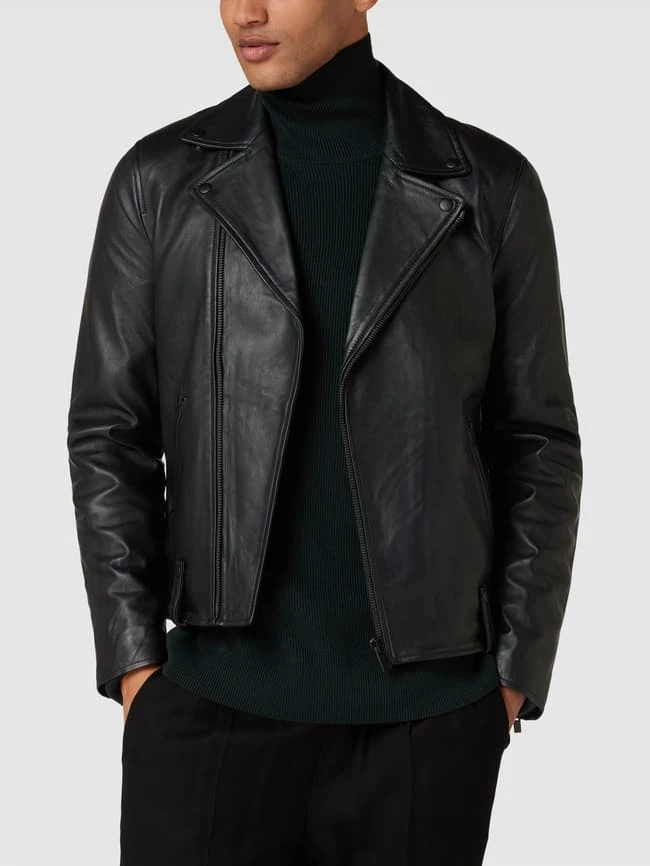 Neu ⌛ THE KOOPLES Lederjacke Mit Reverskragen Modell 'BLOUSON' - Schwarz ? 4 Neu ⌛ THE KOOPLES Lederjacke Mit Reverskragen Modell 'BLOUSON' - Schwarz ? – Bild 4