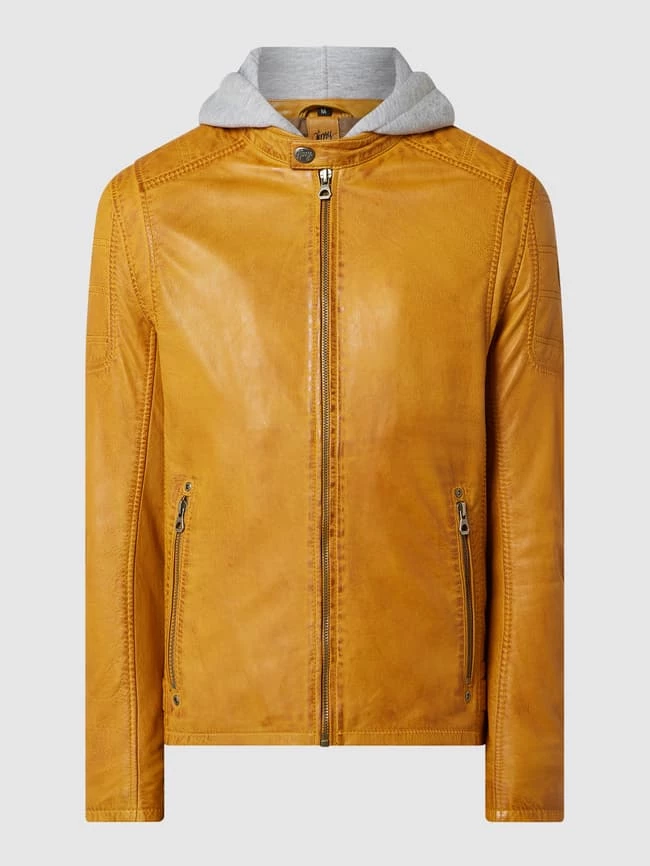 Auslauf ? Gipsy Regular Fit Lederjacke Im Biker-Look Modell 'Rylo' - Gold ? 2 Auslauf ? Gipsy Regular Fit Lederjacke Im Biker-Look Modell 'Rylo' - Gold ? – Bild 2