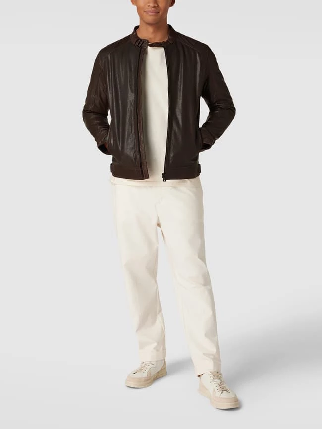 Budget ? JOOP! Collection Lederjacke Mit Stehkragen Modell 'Peel' - Schlamm ? 1 Budget ? JOOP! Collection Lederjacke Mit Stehkragen Modell 'Peel' - Schlamm ?