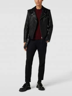 Beste Bewertungen von ? HUGO Lederjacke Mit Reißverschlusstaschen Modell 'Lowis' - Schwarz ?