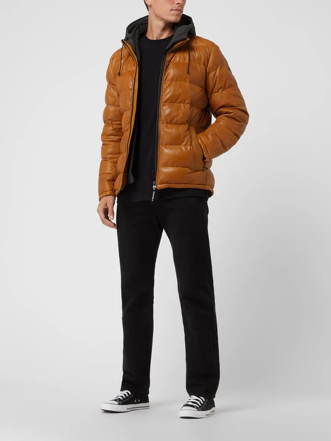 Auslauf ? Milestone Lederjacke Mit Wattierung Modell 'Claudio' - Senfgelb ? 1 Auslauf ? Milestone Lederjacke Mit Wattierung Modell 'Claudio' - Senfgelb ?