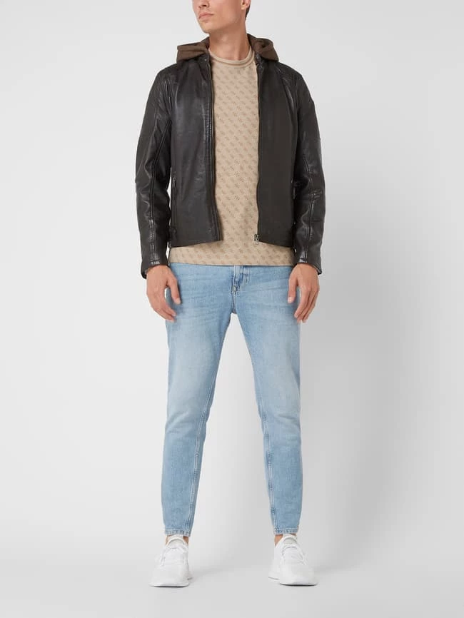 Neu ? Gipsy Regular Fit Lederjacke Mit Abnehmbarer Kapuze Modell 'Rylo' - Dunkelbraun ✔️ 1 Neu ? Gipsy Regular Fit Lederjacke Mit Abnehmbarer Kapuze Modell 'Rylo' - Dunkelbraun ✔️