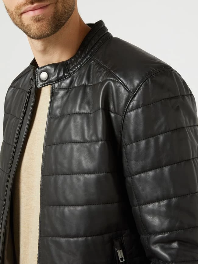 Aktion ? Strellson Lederjacke Aus Lammleder Modell 'Torre' - Schwarz ⭐ 3 Aktion ? Strellson Lederjacke Aus Lammleder Modell 'Torre' - Schwarz ⭐ – Bild 3