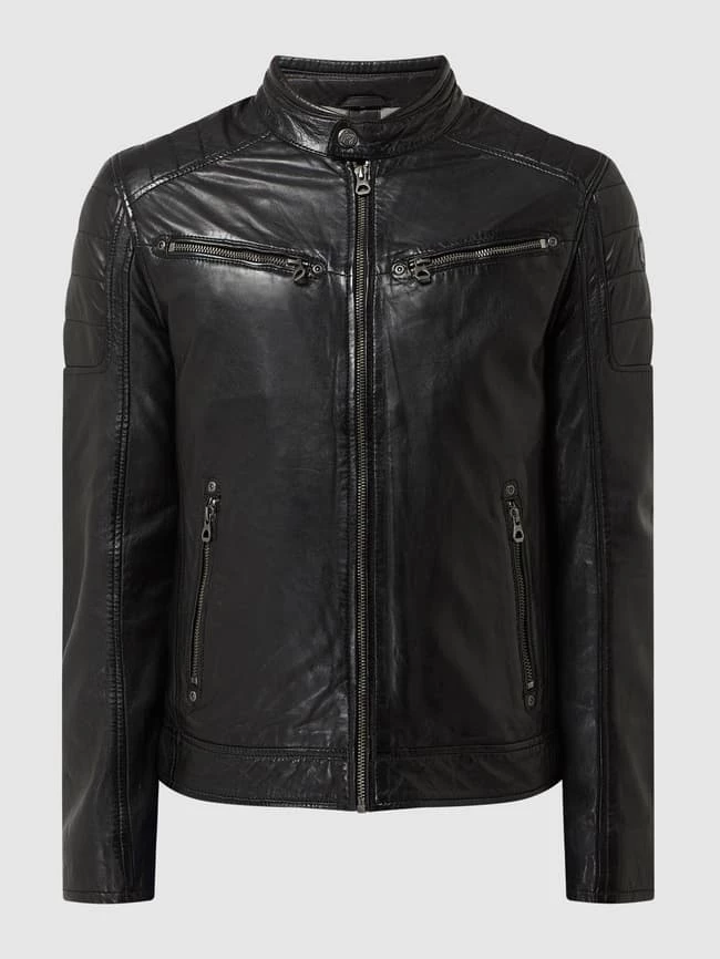 Coupon ? Gipsy Lederjacke Mit Stehkragen Modell 'Derry' - Schwarz ✔️ 2 Coupon ? Gipsy Lederjacke Mit Stehkragen Modell 'Derry' - Schwarz ✔️ – Bild 2