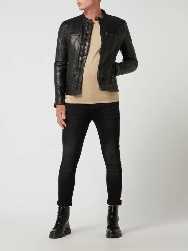 Budget ? Goosecraft Lederjacke Mit Stehkragen Modell 'Kyll' - Schwarz ? 1 Budget ? Goosecraft Lederjacke Mit Stehkragen Modell 'Kyll' - Schwarz ?