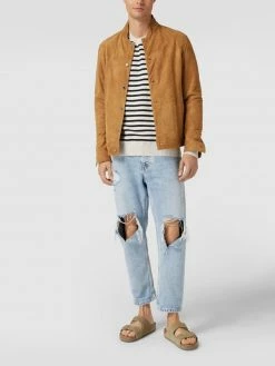 Budget ✨ Stylebop Lederjacke Mit Knopfleiste - Camel ?