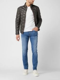 Rabatt ? Milestone Lederjacke Mit Steppnähten Modell 'Aversa' - Anthrazit ?
