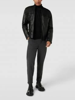 Am billigsten ? JOOP! ? Jeans Lederjacke Mit Brusttaschen Modell 'Baldo' - Schwarz ?