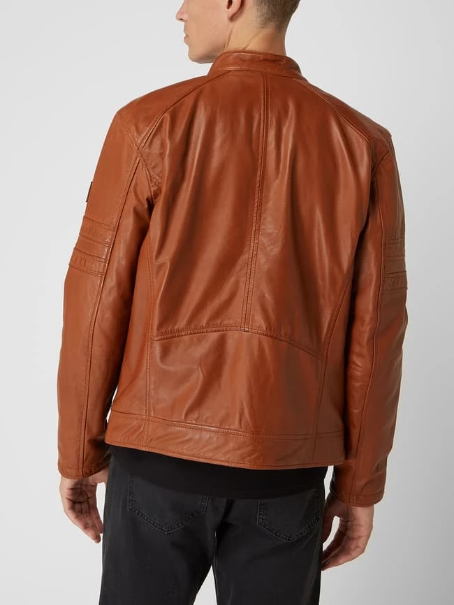 Coupon ? Strellson Lederjacke Aus Lammleder Modell 'Bexley' - Wattiert - Orange ? 5 Coupon ? Strellson Lederjacke Aus Lammleder Modell 'Bexley' - Wattiert - Orange ? – Bild 5