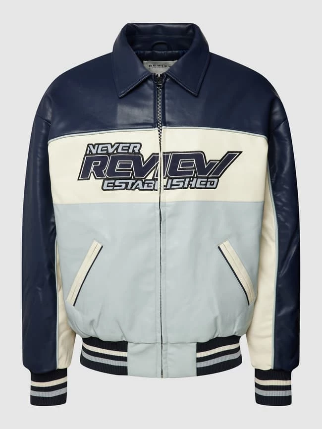 Schlussverkauf ⭐ REVIEW Lederjacke Mit Label-Stitching - Dunkelblau ⭐ 2 Schlussverkauf ⭐ REVIEW Lederjacke Mit Label-Stitching - Dunkelblau ⭐ – Bild 2