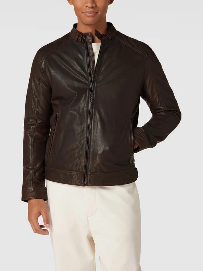 Budget ? JOOP! Collection Lederjacke Mit Stehkragen Modell 'Peel' - Schlamm ? 4 Budget ? JOOP! Collection Lederjacke Mit Stehkragen Modell 'Peel' - Schlamm ? – Bild 4