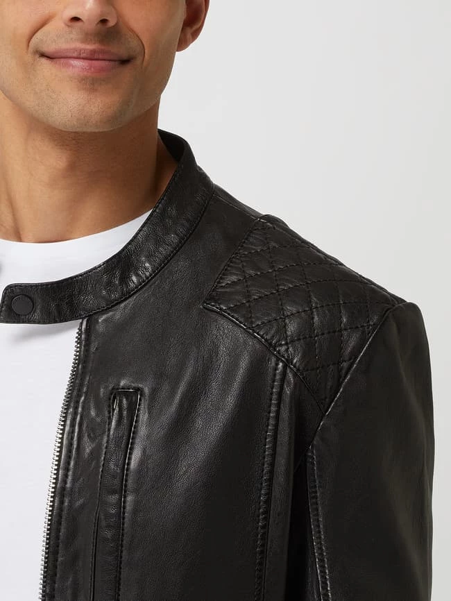 Am billigsten ? Freaky Nation Lederjacke Mit Stehkragen Modell 'Kiano' - Schwarz ⌛ 3 Am billigsten ? Freaky Nation Lederjacke Mit Stehkragen Modell 'Kiano' - Schwarz ⌛ – Bild 3