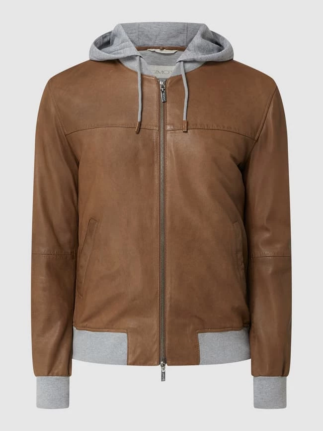 Am billigsten ? GimoS Lederjacke Mit Abnehmbarer Kapuze - Cognac ⌛ 2 Am billigsten ? GimoS Lederjacke Mit Abnehmbarer Kapuze - Cognac ⌛ – Bild 2