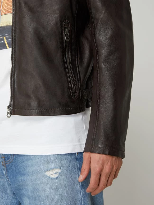 Bester Verkauf ? Gipsy Regular Fit Lederjacke Im Biker-Look Modell 'Rylo' - Dunkelbraun ? 3 Bester Verkauf ? Gipsy Regular Fit Lederjacke Im Biker-Look Modell 'Rylo' - Dunkelbraun ? – Bild 3