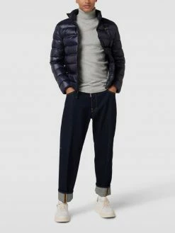 Am billigsten ? Blauer Usa Daunenjacke Mit Label-Detail - Marineblau ?