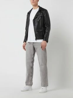 Bestpreis ⌛ Freaky Nation Lederjacke Im Biker-Look Modell 'Chacco' - Schwarz ?