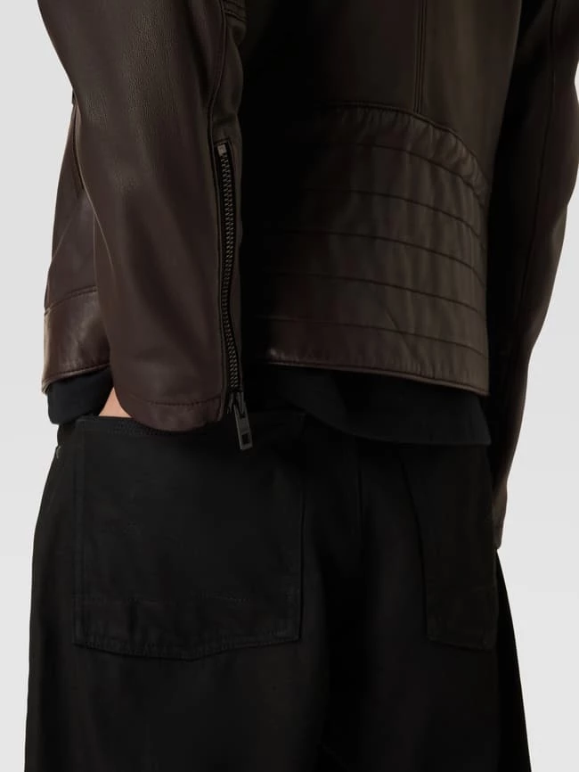 Rabatt ? BOSS Casualwear Lederjacke Aus Lammleder Modell 'Joset' - Dunkelbraun ✔️ 3 Rabatt ? BOSS Casualwear Lederjacke Aus Lammleder Modell 'Joset' - Dunkelbraun ✔️ – Bild 3