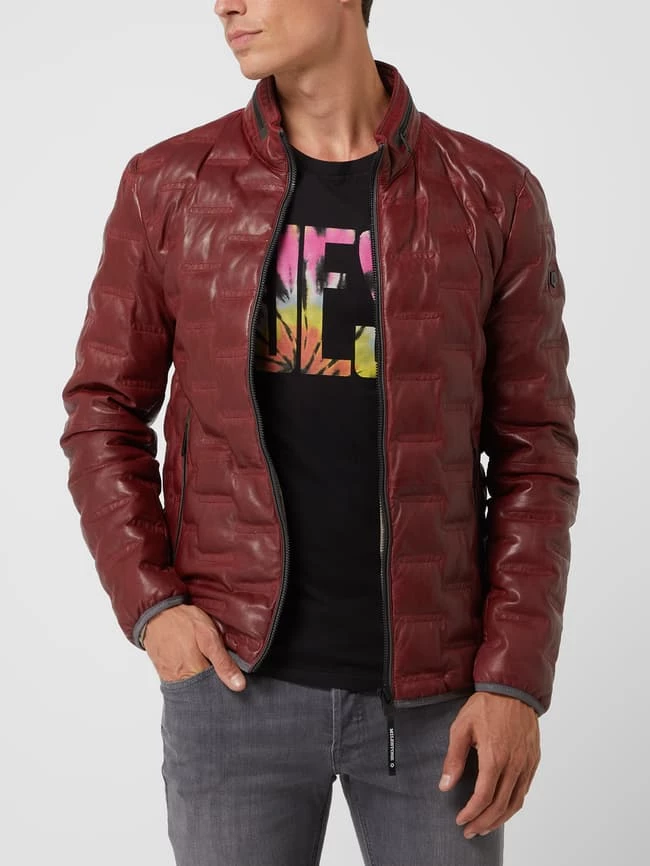 Am billigsten ? Milestone Lederjacke Mit Steppnähten Modell 'Aversa' - Rot ⭐ 4 Am billigsten ? Milestone Lederjacke Mit Steppnähten Modell 'Aversa' - Rot ⭐ – Bild 4