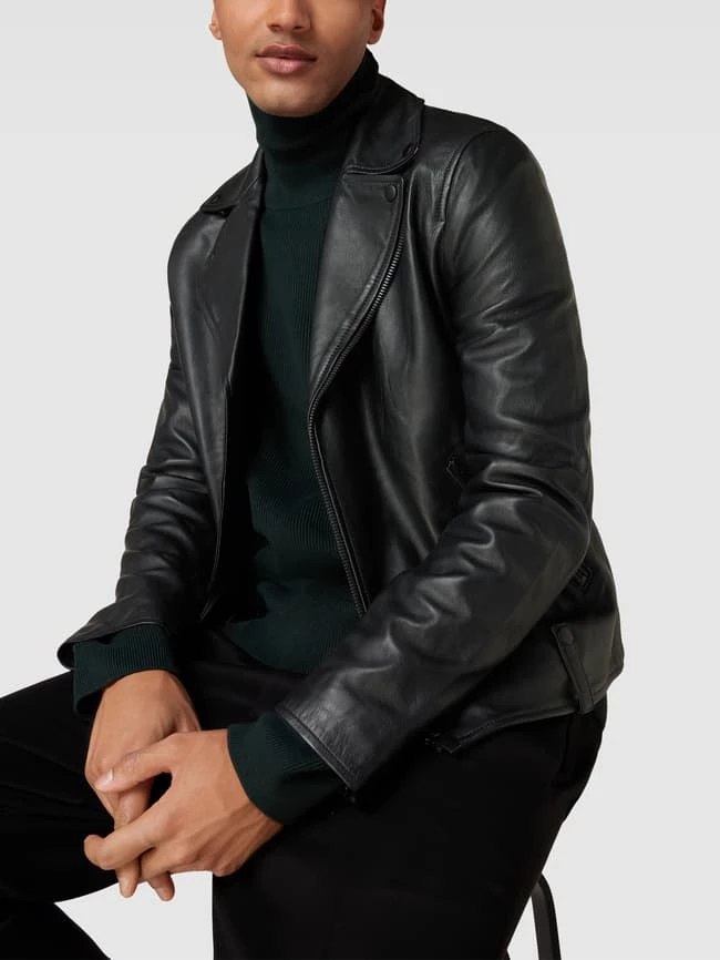 Neu ⌛ THE KOOPLES Lederjacke Mit Reverskragen Modell 'BLOUSON' - Schwarz ? 3 Neu ⌛ THE KOOPLES Lederjacke Mit Reverskragen Modell 'BLOUSON' - Schwarz ? – Bild 3