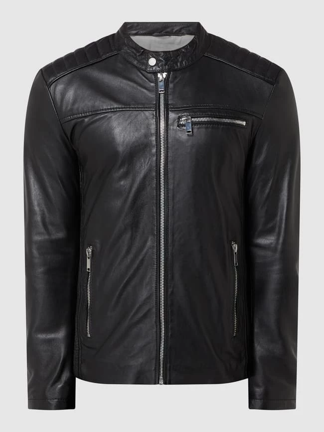 Aktion ? Freaky Nation Lederjacke Mit Stehkragen Modell 'New Hero' - Schwarz ⌛ 2 Aktion ? Freaky Nation Lederjacke Mit Stehkragen Modell 'New Hero' - Schwarz ⌛ – Bild 2