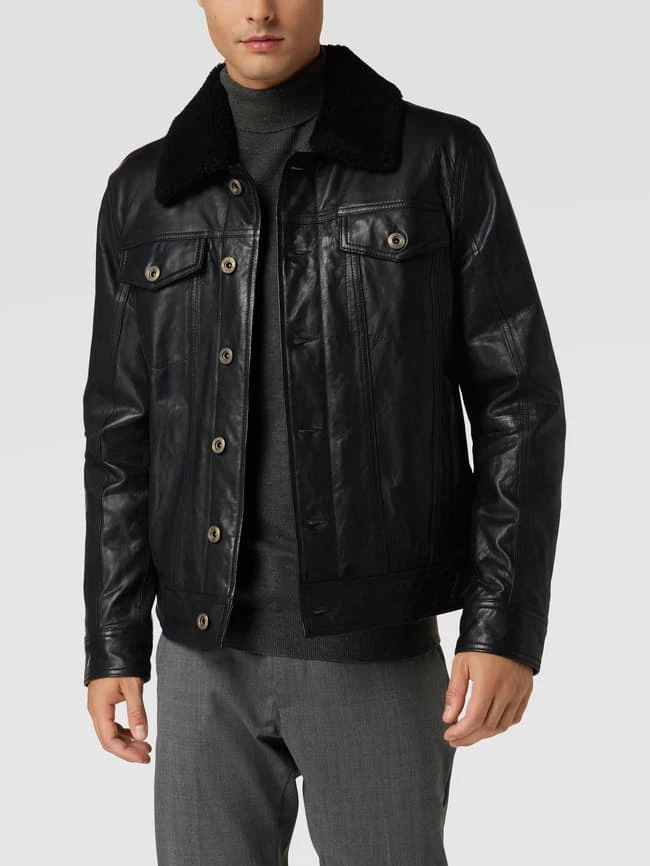 Angebote ? JOOP! ? Jeans Lederjacke Mit Label-Details - Mittelbraun ✨ 4 Angebote ? JOOP! ? Jeans Lederjacke Mit Label-Details - Mittelbraun ✨ – Bild 4