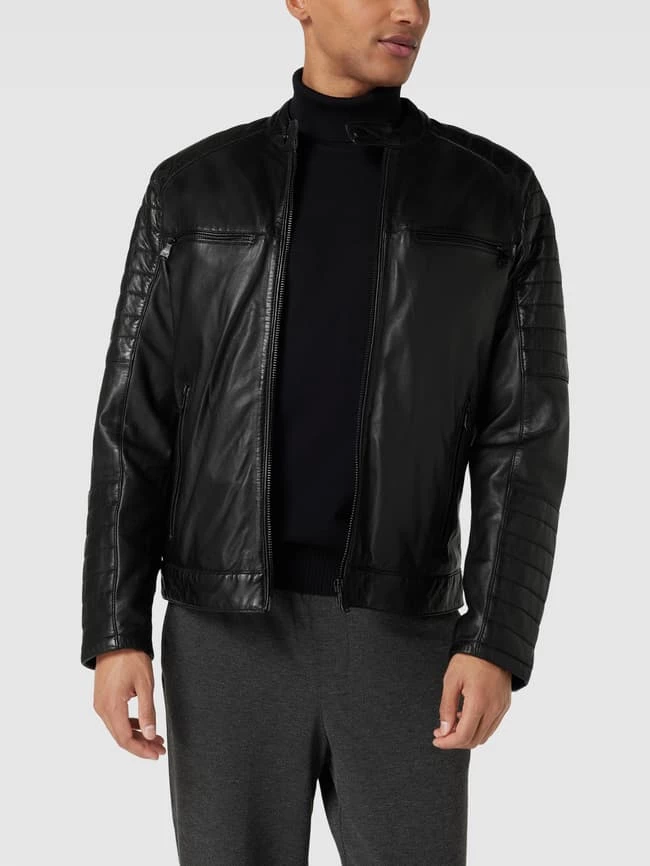 Am billigsten ? JOOP! ? Jeans Lederjacke Mit Brusttaschen Modell 'Baldo' - Schwarz ? 4 Am billigsten ? JOOP! ? Jeans Lederjacke Mit Brusttaschen Modell 'Baldo' - Schwarz ? – Bild 4