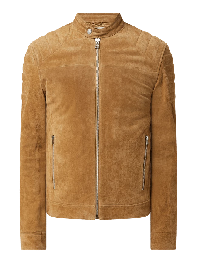 Billig ❤️ Goosecraft Jacke Aus Veloursleder 'Anytime Biker' - Sand ? 2 Billig ❤️ Goosecraft Jacke Aus Veloursleder 'Anytime Biker' - Sand ? – Bild 2