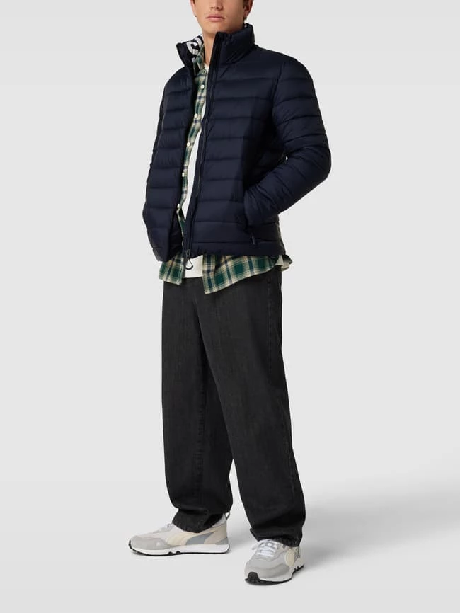 Neu ? Superdry Steppjacke Mit Stehkragen - Marineblau ? 1 Neu ? Superdry Steppjacke Mit Stehkragen - Marineblau ?