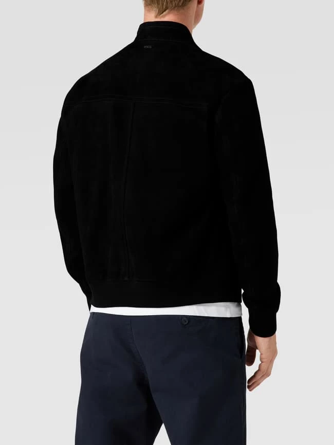 Auslauf ⭐ BOSS Lederjacke Mit Eingrifftaschen Modell 'Mika' - Marineblau ? 5 Auslauf ⭐ BOSS Lederjacke Mit Eingrifftaschen Modell 'Mika' - Marineblau ? – Bild 5