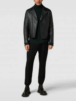 Neu ⌛ THE KOOPLES Lederjacke Mit Reverskragen Modell 'BLOUSON' - Schwarz ?