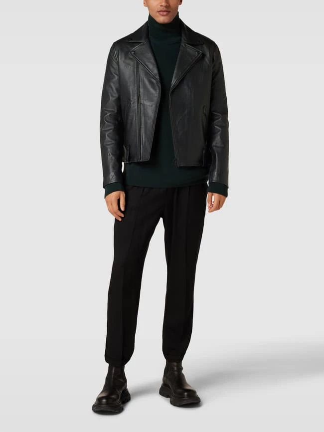 Neu ⌛ THE KOOPLES Lederjacke Mit Reverskragen Modell 'BLOUSON' - Schwarz ? 1 Neu ⌛ THE KOOPLES Lederjacke Mit Reverskragen Modell 'BLOUSON' - Schwarz ?