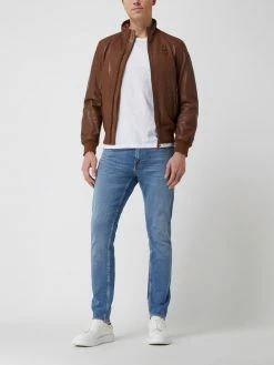 Blitzangebot ⭐ Blauer Usa Blouson Aus Leder - Dunkelbraun ?