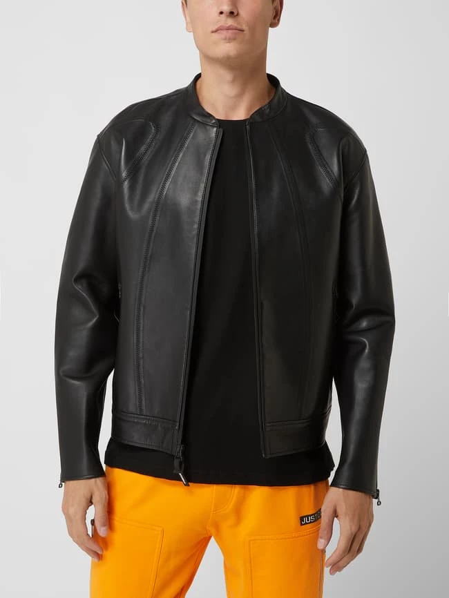 Budget ? Just Cavalli Lederjacke Mit Reißverschlusstaschen - Schwarz ❤️ 4 Budget ? Just Cavalli Lederjacke Mit Reißverschlusstaschen - Schwarz ❤️ – Bild 4