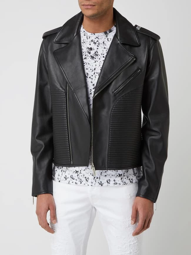 Top 10 ? Just Cavalli Lederjacke Im Biker-Look - Schwarz ✔️ 4 Top 10 ? Just Cavalli Lederjacke Im Biker-Look - Schwarz ✔️ – Bild 4