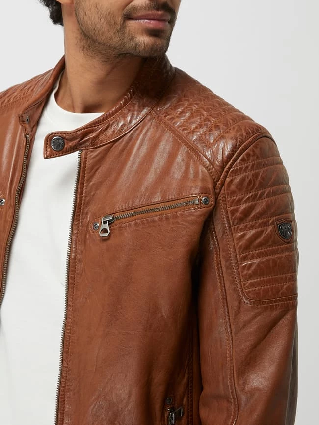 Top 10 ✔️ Gipsy Regular Fit Lederjacke Im Biker-Look Modell 'Chesto' - Cognac ? 3 Top 10 ✔️ Gipsy Regular Fit Lederjacke Im Biker-Look Modell 'Chesto' - Cognac ? – Bild 3