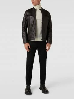 Aktion ? JOOP! ? Jeans Lederjacke Mit Stehkragen Modell 'Baldo' - Mittelbraun ?