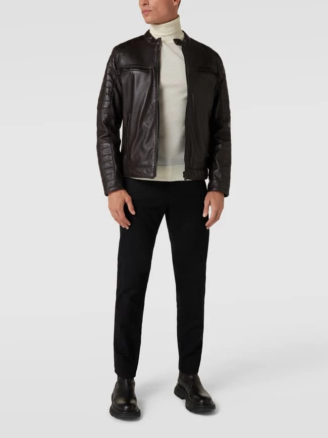 Aktion ? JOOP! ? Jeans Lederjacke Mit Stehkragen Modell 'Baldo' - Mittelbraun ? 1 Aktion ? JOOP! ? Jeans Lederjacke Mit Stehkragen Modell 'Baldo' - Mittelbraun ?