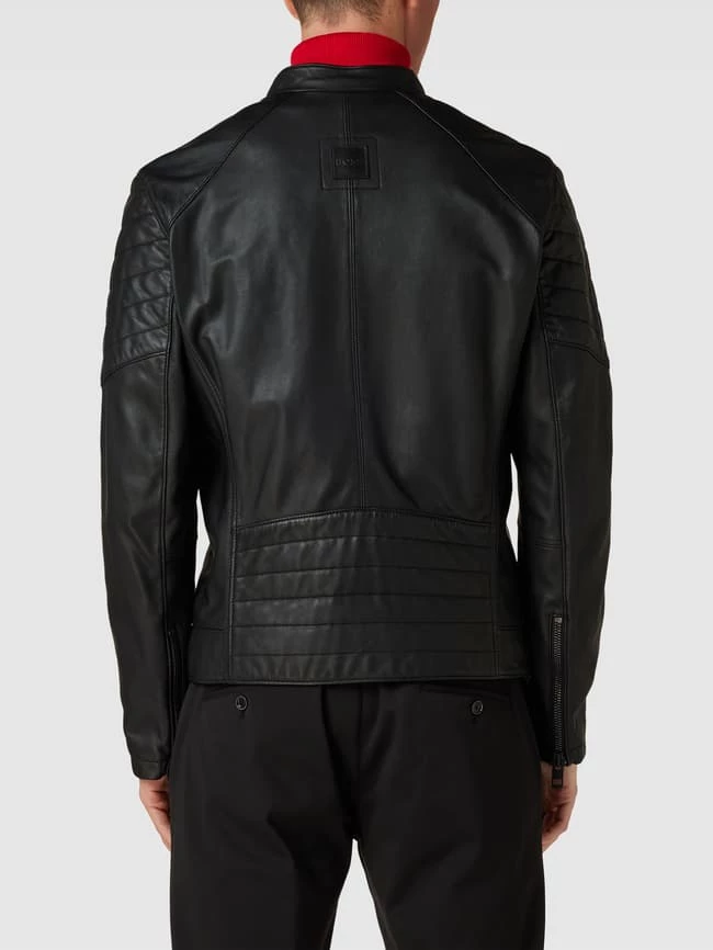 Bestpreis ? BOSS Casualwear Lederjacke Mit Label-Patch Modell 'JOSET' - Schwarz ✔️ 5 Bestpreis ? BOSS Casualwear Lederjacke Mit Label-Patch Modell 'JOSET' - Schwarz ✔️ – Bild 5
