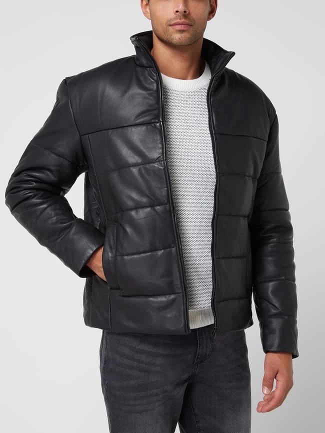 Aktion ? Selected Homme Lederjacke Aus Lammleder Modell 'Skyark' - Schwarz ? 4 Aktion ? Selected Homme Lederjacke Aus Lammleder Modell 'Skyark' - Schwarz ? – Bild 4