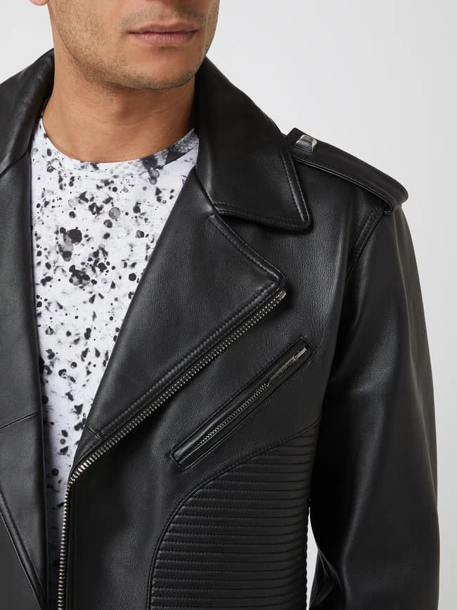 Top 10 ? Just Cavalli Lederjacke Im Biker-Look - Schwarz ✔️ 3 Top 10 ? Just Cavalli Lederjacke Im Biker-Look - Schwarz ✔️ – Bild 3