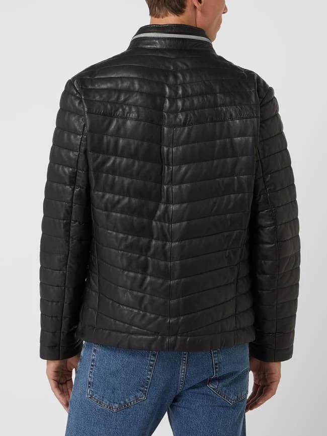 Bestpreis ? Milestone Lederjacke Mit Steppnähten Modell 'Damiano' - Schwarz ? 5 Bestpreis ? Milestone Lederjacke Mit Steppnähten Modell 'Damiano' - Schwarz ? – Bild 5