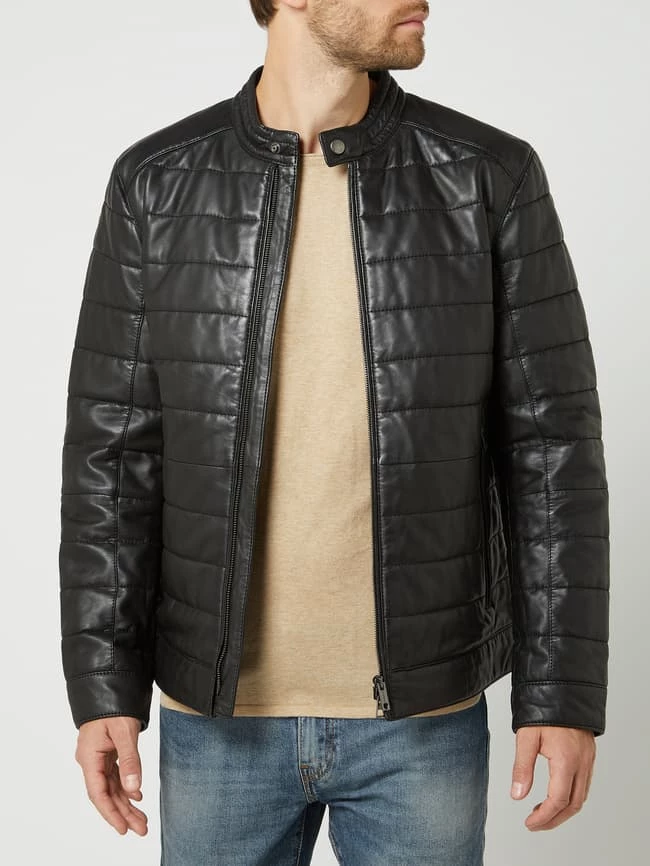 Aktion ? Strellson Lederjacke Aus Lammleder Modell 'Torre' - Schwarz ⭐ 4 Aktion ? Strellson Lederjacke Aus Lammleder Modell 'Torre' - Schwarz ⭐ – Bild 4