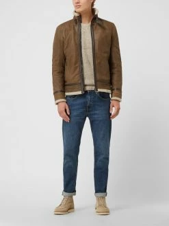 Großhandel ? BULL & BERRY Lederjacke Aus Lammnappa Modell 'Air' - Camel ?