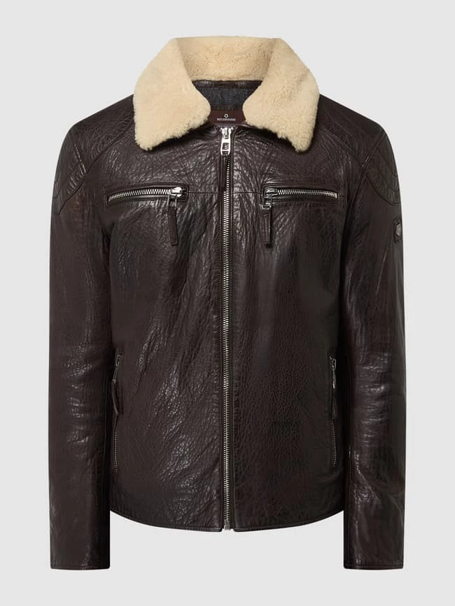 Budget ? Milestone Lederjacke Aus Lammnappa Modell 'Benjamin' - Dunkelbraun ? 2 Budget ? Milestone Lederjacke Aus Lammnappa Modell 'Benjamin' - Dunkelbraun ? – Bild 2