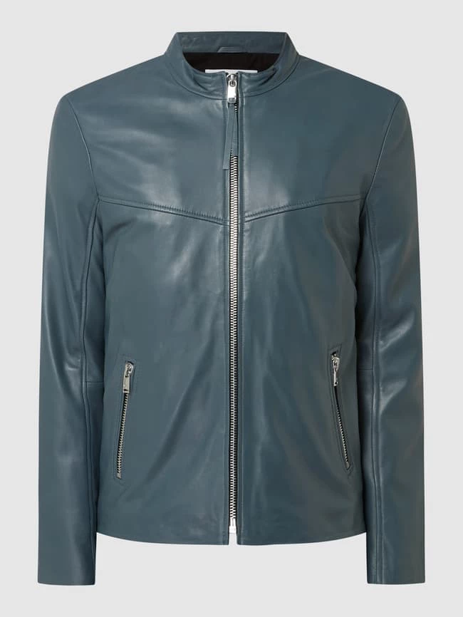 Aktion ? YOUNG POETS SOCIETY Lederjacke Mit Stehkragen Modell 'Lian' - Rauchblau ? 2 Aktion ? YOUNG POETS SOCIETY Lederjacke Mit Stehkragen Modell 'Lian' - Rauchblau ? – Bild 2