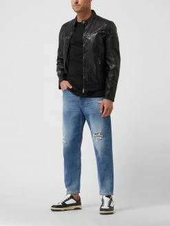 Coupon ? Gipsy Lederjacke Mit Stehkragen Modell 'Derry' - Schwarz ✔️